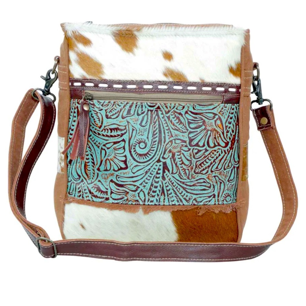 Myra Bag Leather & Hairon cowhide NEW IN PACKAGE Boho cowgirl western style